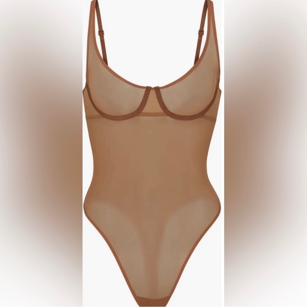 SKIMS Ultra Fine Mesh Bodysuit.
